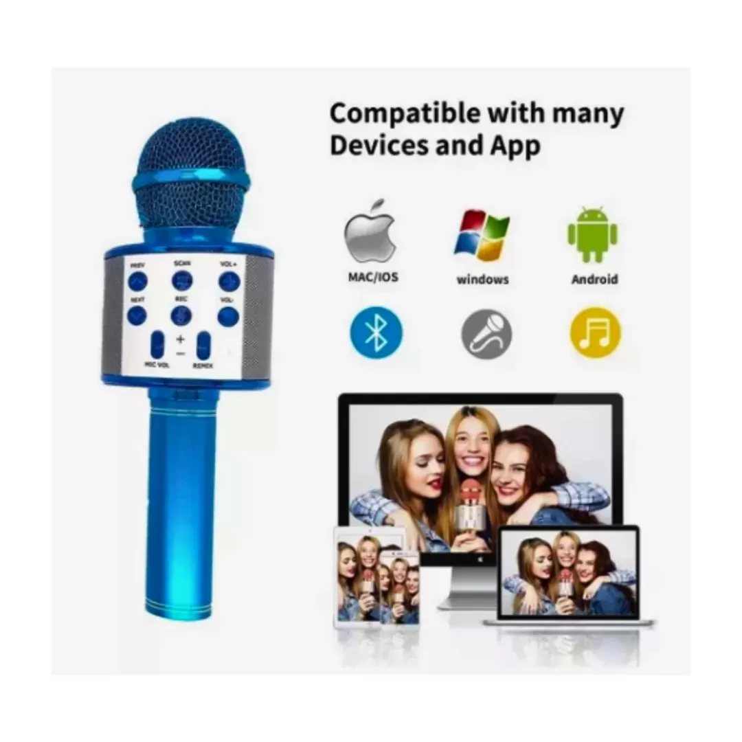 Micrófono Inalámbrico Karaoke con Bocina Bluetooth - Versatilidad y Sonido Potente